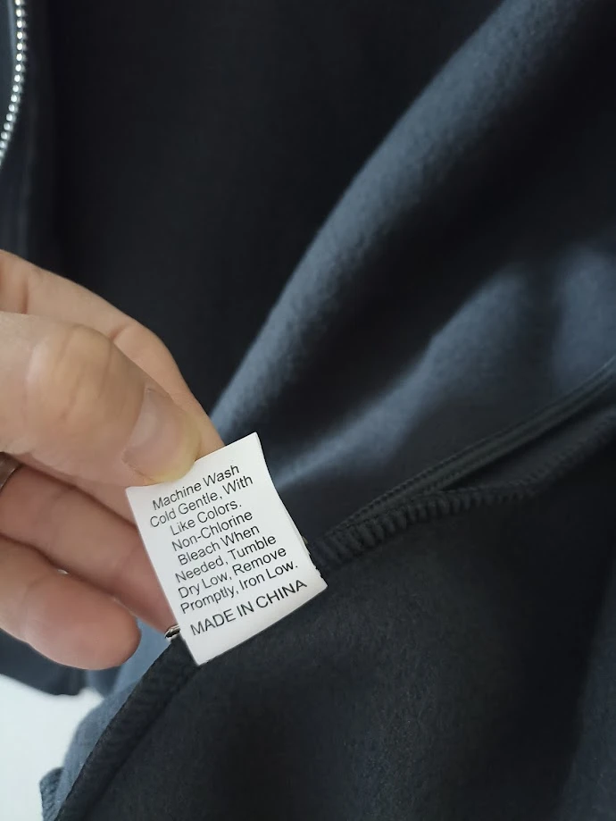 Chaqueta/Sudadera con capucha y cremallera gris, interior de franela suave - NUEVO - Talla M – photo 7